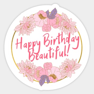 Happy Birthday beautiful girl Sticker